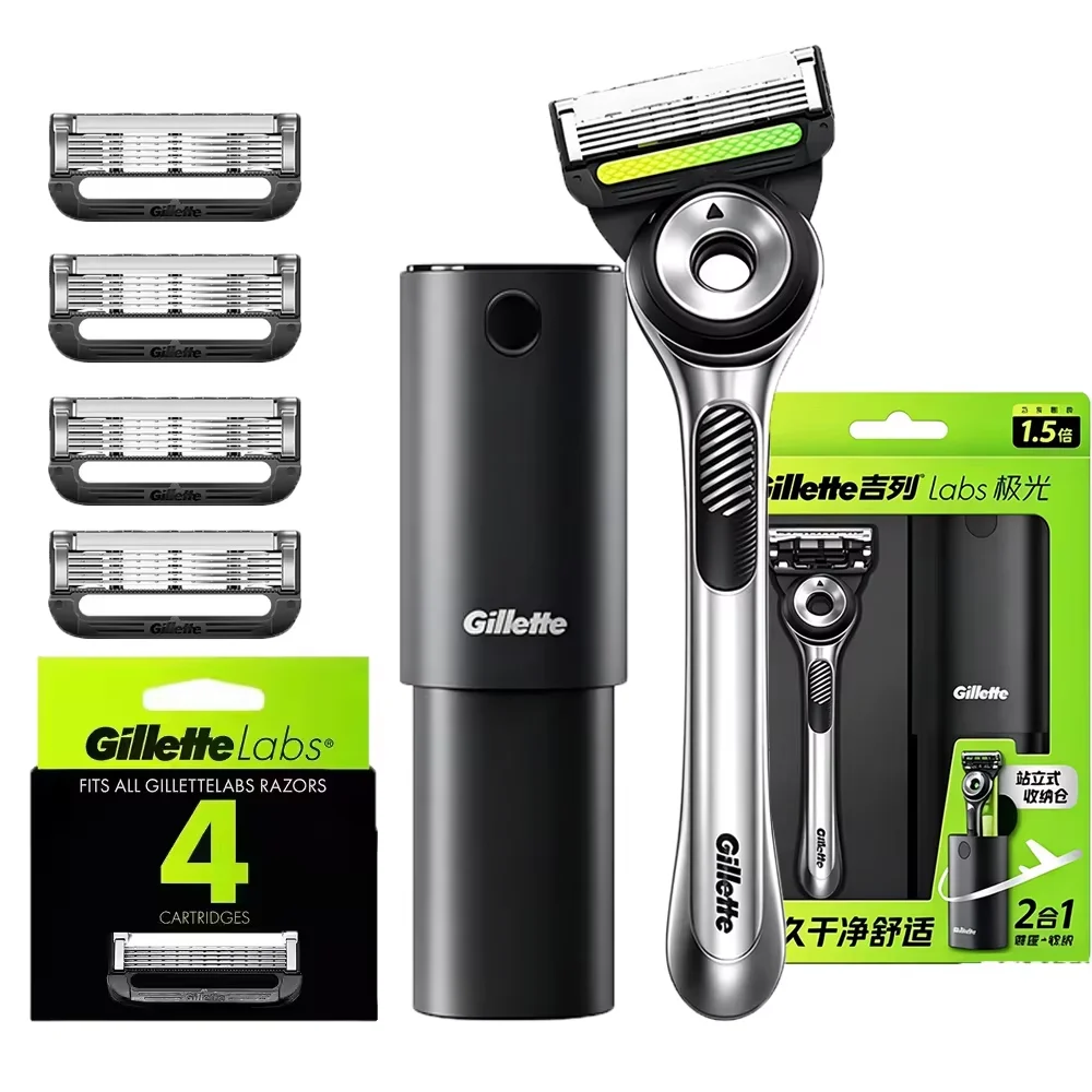 Gillette Razor Gillette Labs Aurora Razor Men's Manual Razor Multi-Blade Razor 5-Blade System Stainless Steel Shaving Razor