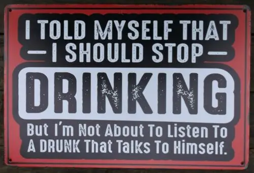 Drinking metal signs retro vintage cafe garage tin plate home kitchen plaque-Aluminum