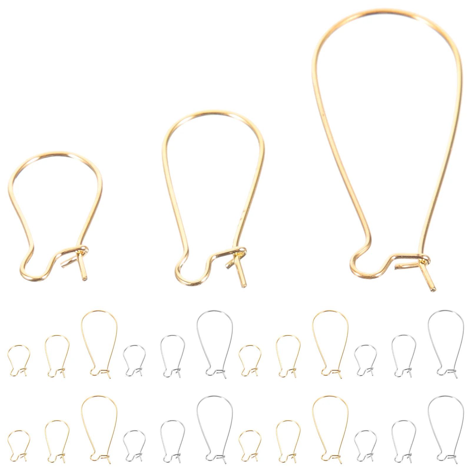 

300Pcs Earring Hooks Smooth Metal Jewelry Findings DIY Earrings Making Supplies Gifts Charms Beads Tassels Pearls