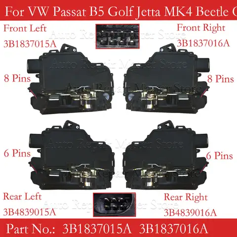 3B1837015A 3B1837016A 3B4839015A 3B4839016A For Passat B5 Golf MK4 Door Lock Latch Actuators Front Rear Left Right
