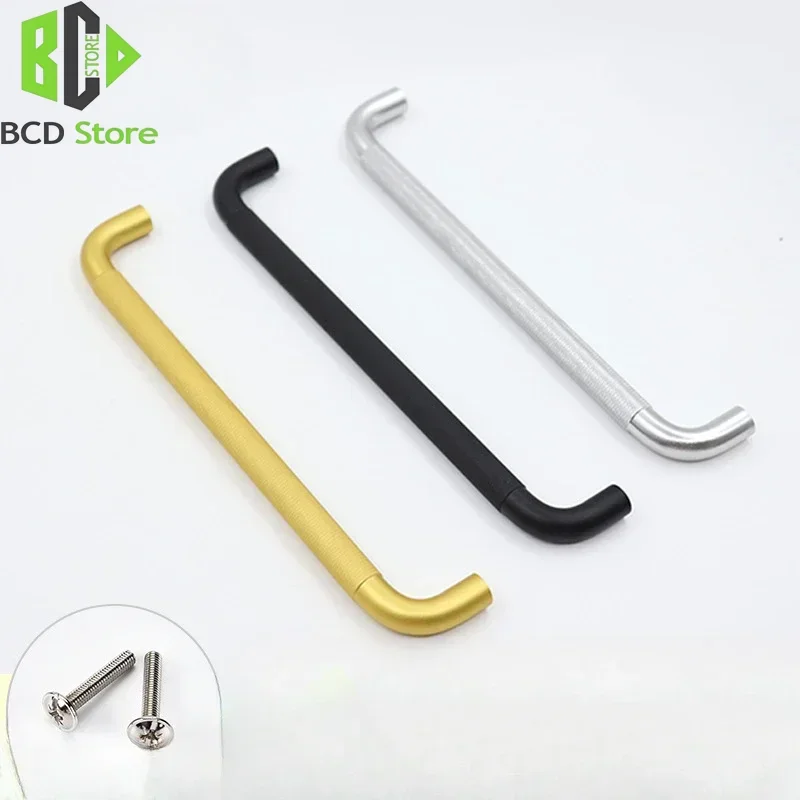 European Gold Knurled Aluminum Alloy Cabinet Door Handles Modern Drawer Cabinet Bedside Table Cabinet Door Handle for Furniture