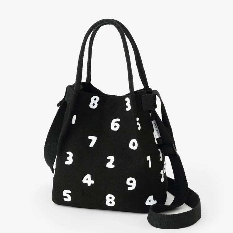 

New 2025 Japanese Sle SOUSOU Canvas Eco-Friendly Print Simple Versatile Student Tote Bag Faionable ex oulder Bag