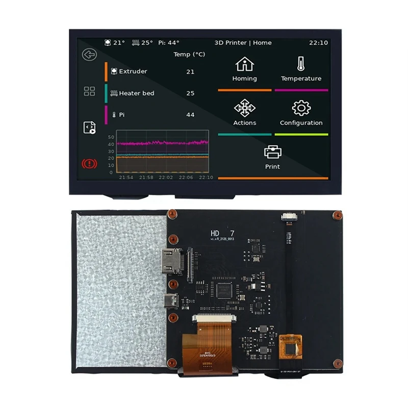 7-Inch -Compatible Display 5-Point Capacitive Touch Screen 1024x600 Resolution Support for OS /-ABLL