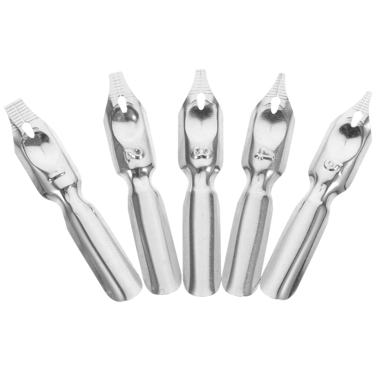 5Pcs Calligraphy Pen Nibs High Quality Steel Tips for Dip Pen Replacement Smooth Ink Flow Extra Nibs for Daily Writing and