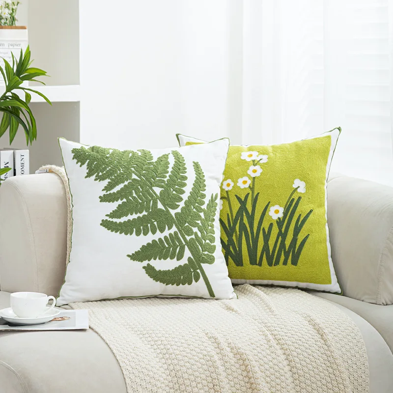 45x45 سنتيمتر رمي غطاء الوسادة الحديثة بسيطة المشاهير زهرة التطريز رمي وسادة غرفة المعيشة أريكة غرفة نوم كيس وسادة غطاء #3