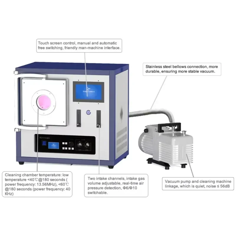 2L 13.56MHz Frequency Plasma Cleaner for PDMS Glass Bonding High Efficiency And Quality