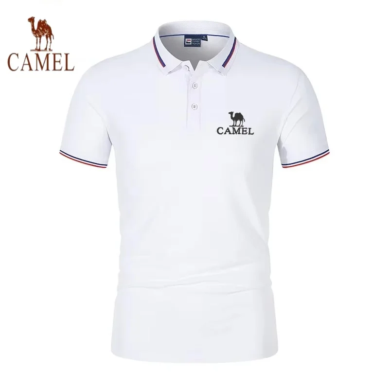 Camel men's new summer POLO shirt breathable sweat absorption Luxury fashion leisure exquisite embroidered T-shirt