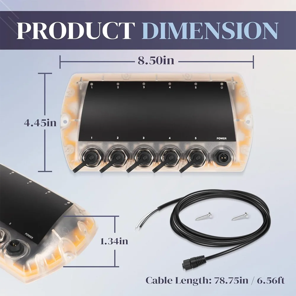 5 Port Ethernet Switch Replace for Humminbird 411850-1 AS ETH 5PGL Marine Network Hub for APEX SOLIX Helix G4N G3N Fish Finders