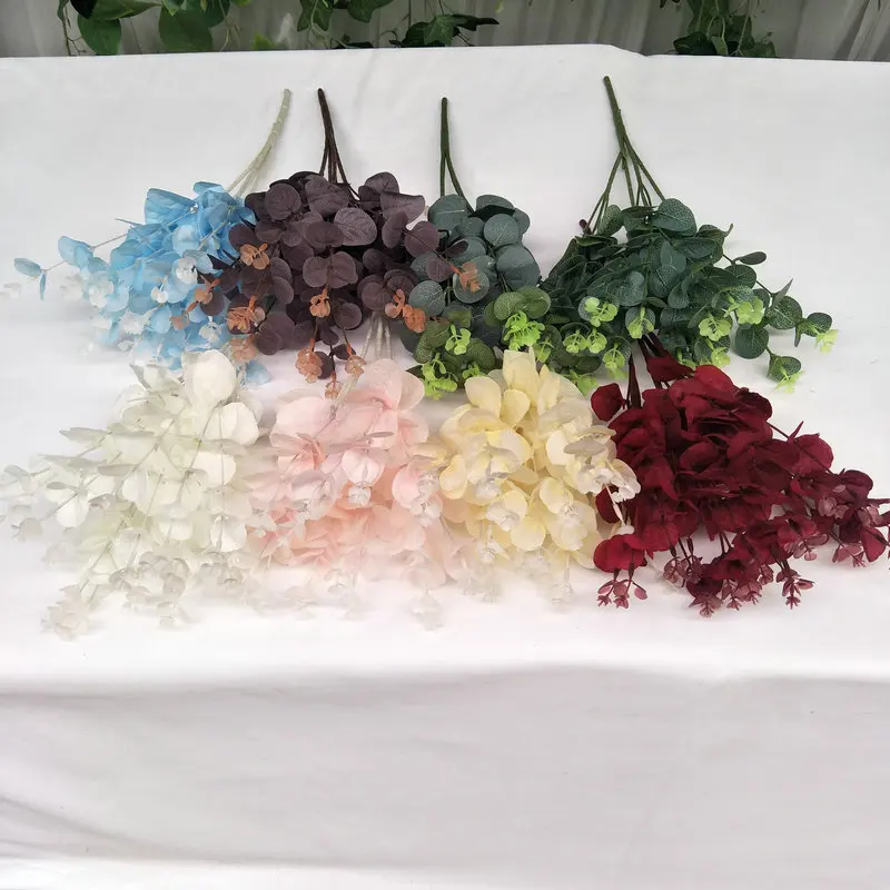 

Simulated Flower Money Leaf Bouquet Eucalyptus Fake Flower Home Decoration Restaurant Table Photo Props Wedding Background