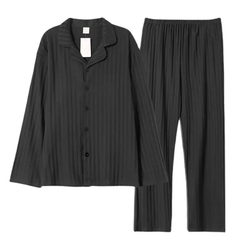 Men's cardigan black stripes