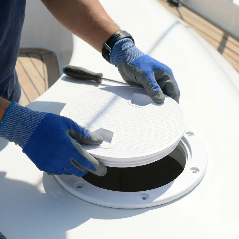 1PC Boat Hatch 4“ 6” Inch ABS Round Non-Slip Inspection Hatch with Detachable Cover for Marine Boat Yacht Boat Accessories - view 2