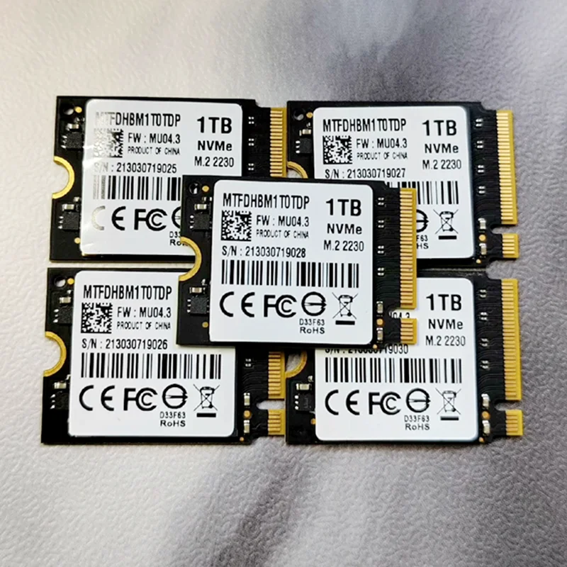 노트북 스팀 데크용 내부 솔리드 스테이트 드라이브, 오리지널 1TB M.2 2230 SSD, NVMe PCIe Gen 4x4 SSD, 마이크로소프트 서피스 프로 7 + 8