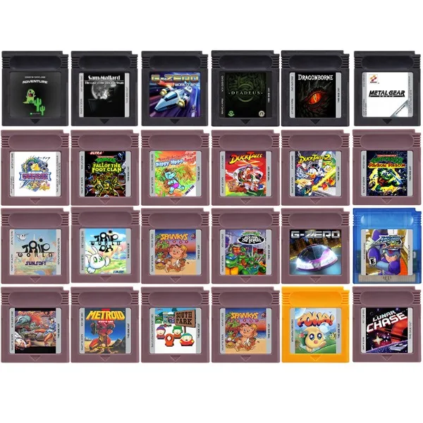 Image of GBC Spielmodul Lunar Chase Trip World Dream Land Radical Rescue South Park Foot Clan 16-Bit-Videospielkonsolen-Karte