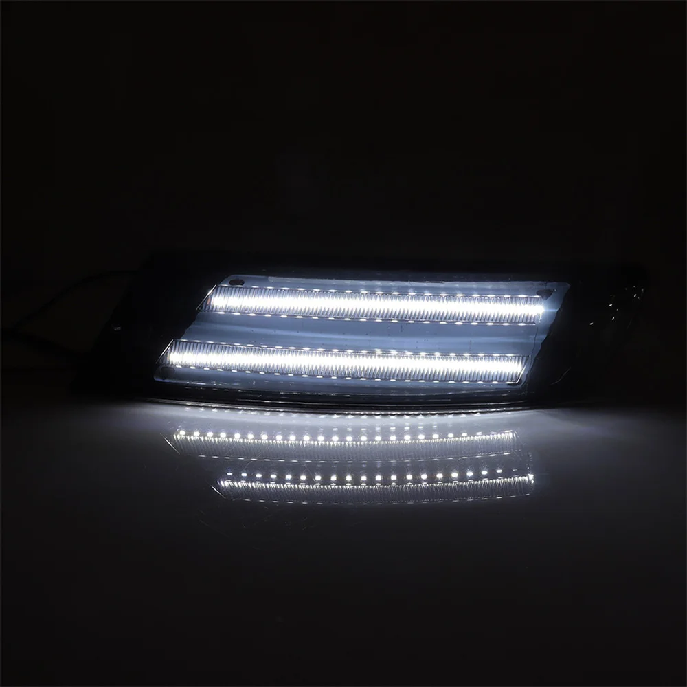 For Jeep Liberty 2005-2007 Car Front Bumper Corner LED Lights White DRL/Parking Lights & Sequential Amber Turn Signal Lights 12V