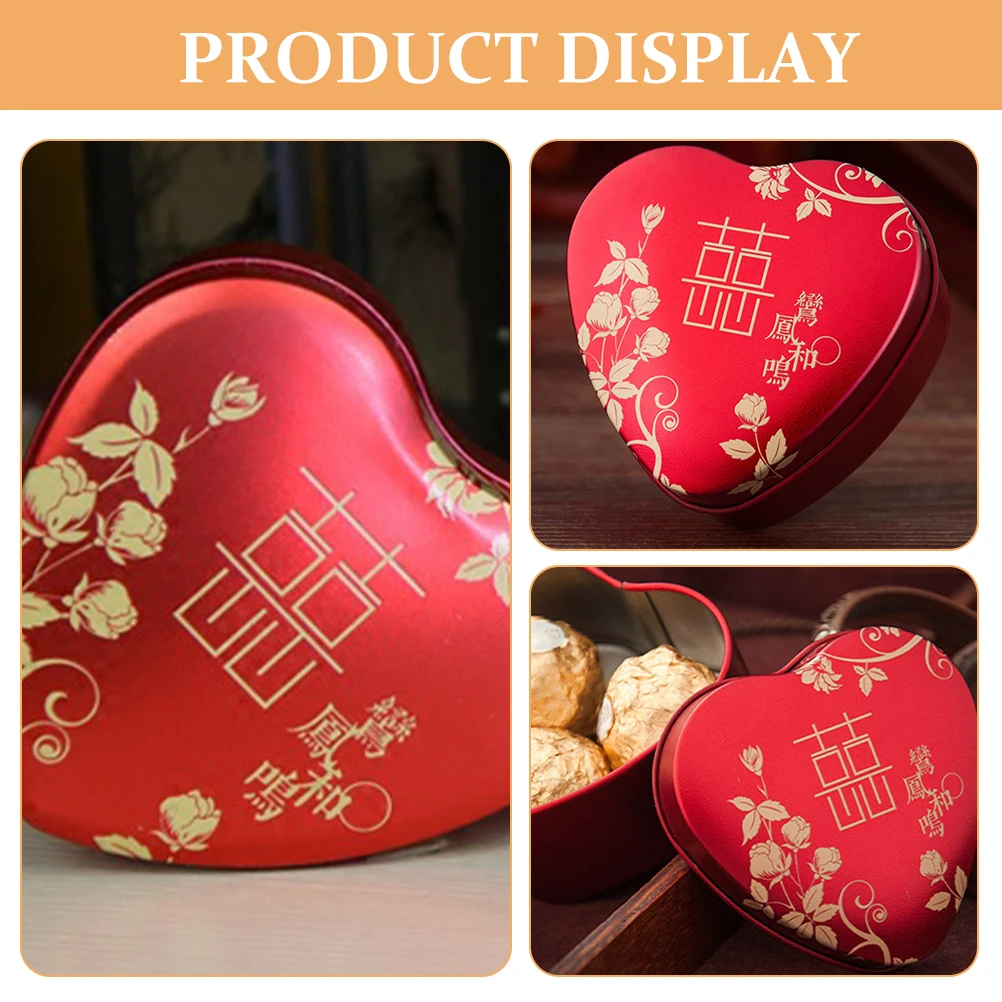

8 Pcs Heart Shaped Tinplate Boxes Wedding Favor C y Containers Presents Chocolates Favours Case Storage Decor Lightweight
