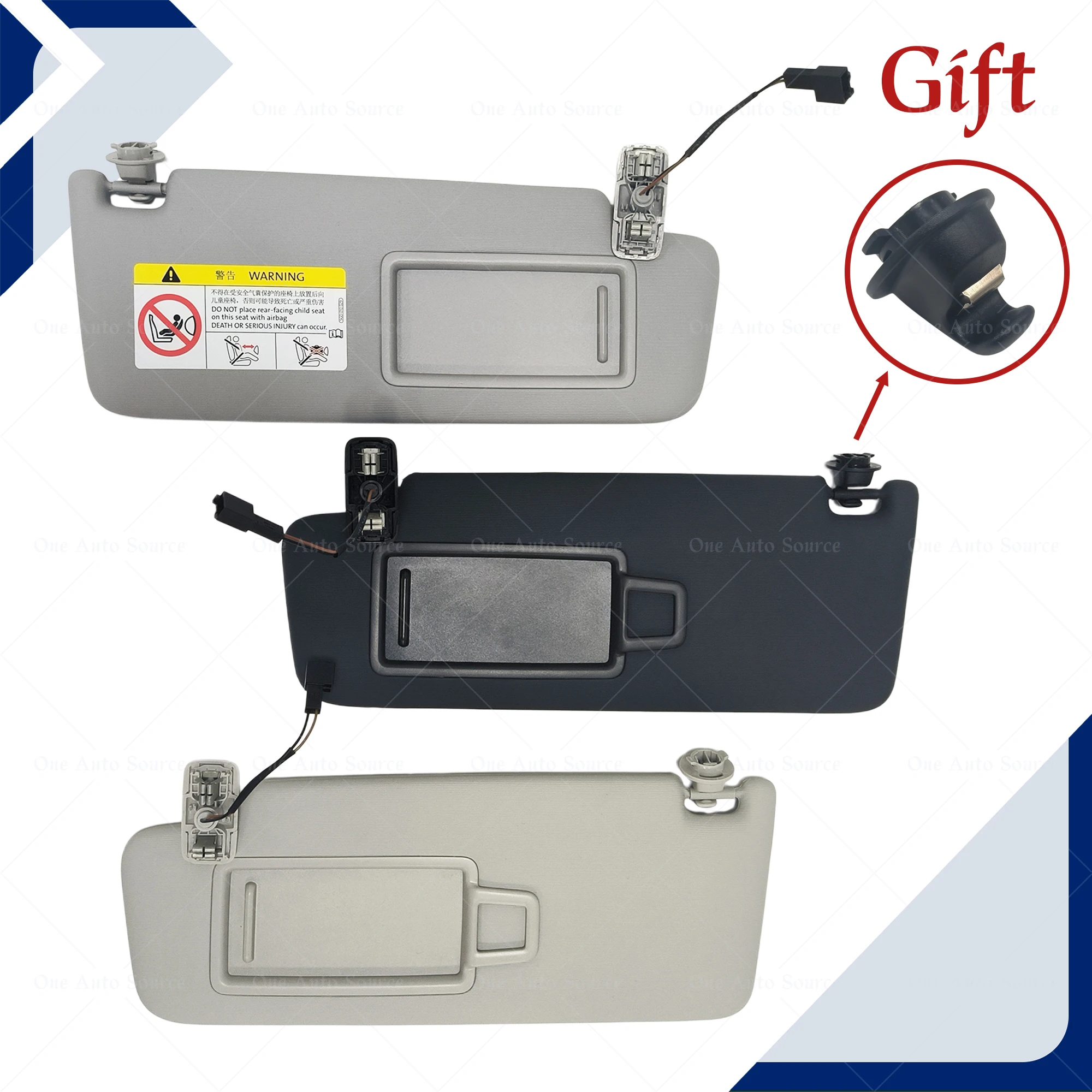 

For Skoda Octavia 3 A7 Rapid Superb MK3 Front Sun Visor Panel Driver Passenger Side Black Sunvisor 5G0857551 5GG857552 5GG857551