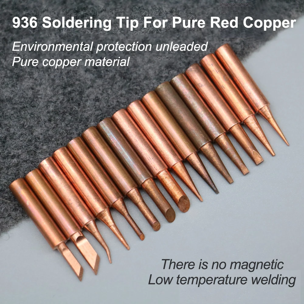 1Pc/5Pcs 900M T Series Pure Copper Soldering Iron Tip Lead-free Welding Sting For Hakko 936 FX-888D 852D+ Soldering Iron Station