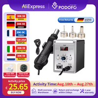 Podofo Hot Air Gun 858D BGA Rework Solder Station Heat Gun 700W Hair Dryer For Soldering SMD Welding Repair Tool