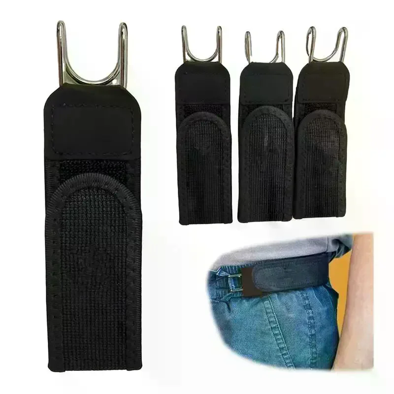Buckleless Belt Hook Adjustable Metal Hook Elastic Belt Unisex Buckle-Free Invisible Waist Belt Closure For Outdoor Work