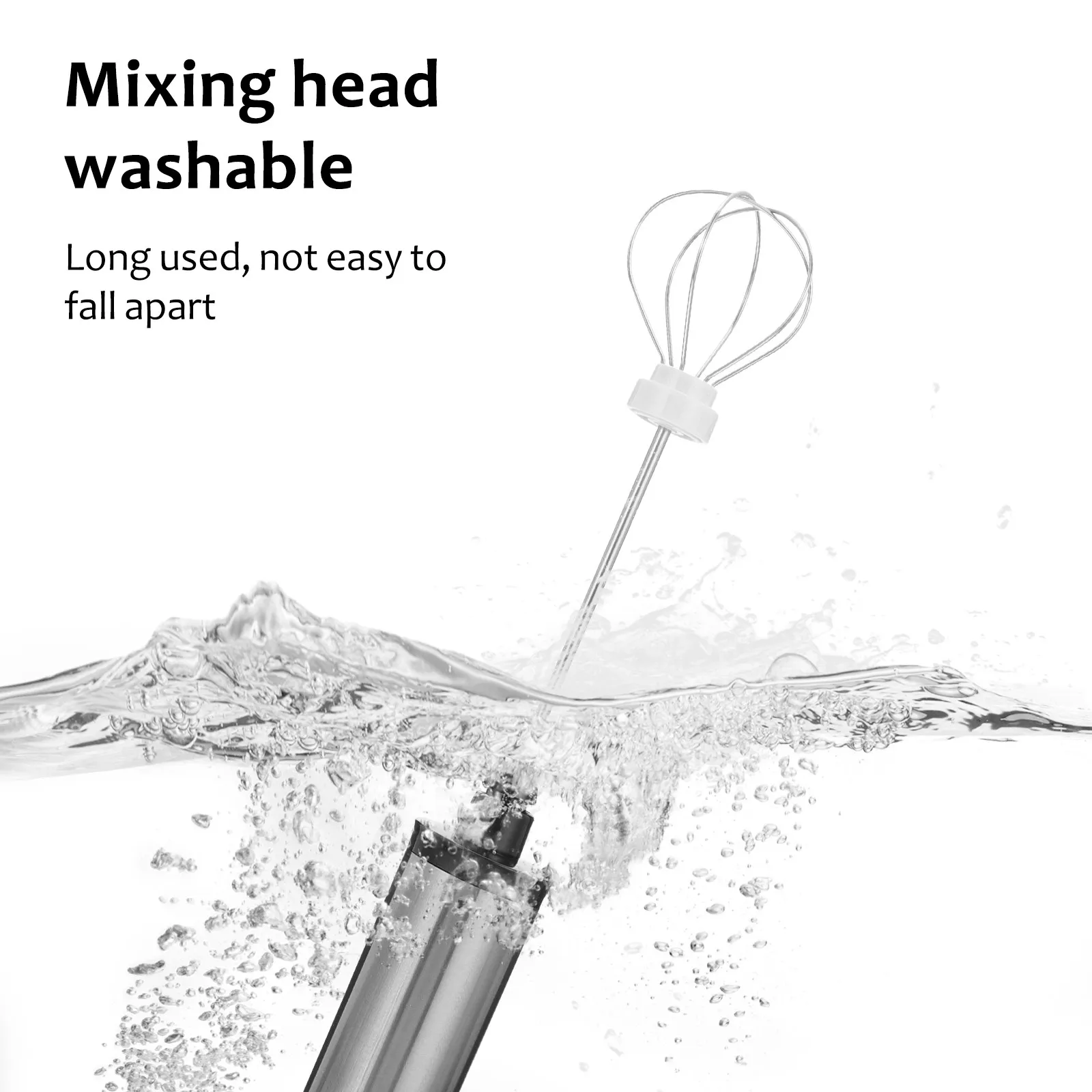 1Set Portable Electric Milk Frother Handheld Coffee Mixer 3-Speed USB Rechargeable Foams Maker for Whipped Topping Latte
