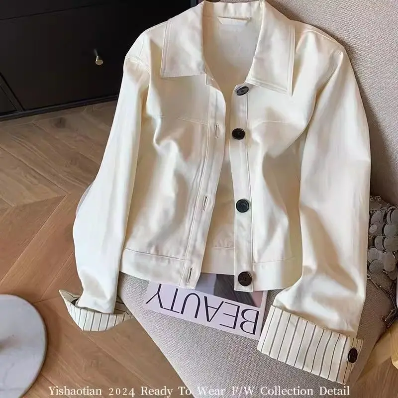 

Women'S Fashion Jackets Wear Breathable Cycling Design Elastic Hem Single-Breasted Elegant Tweed Single Breasted Double-Sided