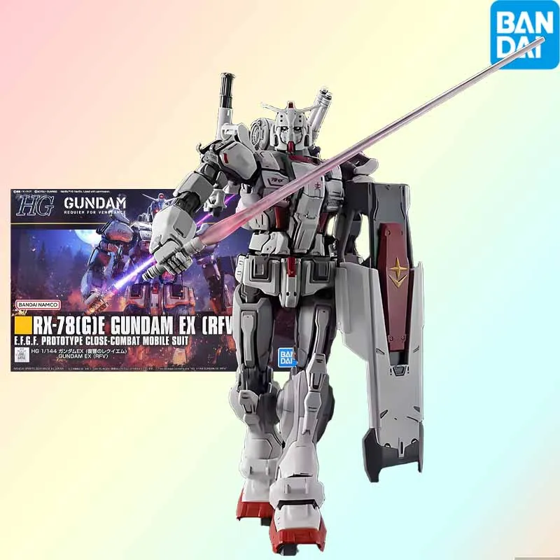 HG سلسلة 1/144 RX78(G)E GUNDAM EX 1/144 أنيمي عمل الشكل الجمعية الأصلي بانداي جاندام نموذج اللعب