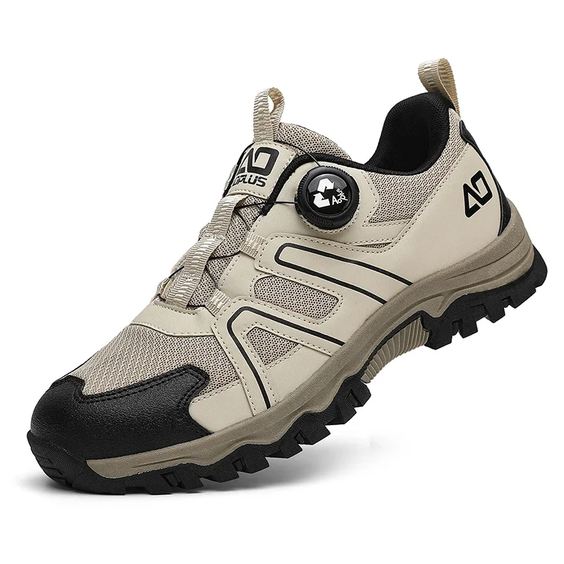 أحذية المشي لمسافات طويلة الجديدة للرجال، أحذية رياضية مريحة للمشي والرحلات في الهواء الطلق، أحذية متينة للسفر باللون الأسود والرمادي والكاكي عالية الجودة #5