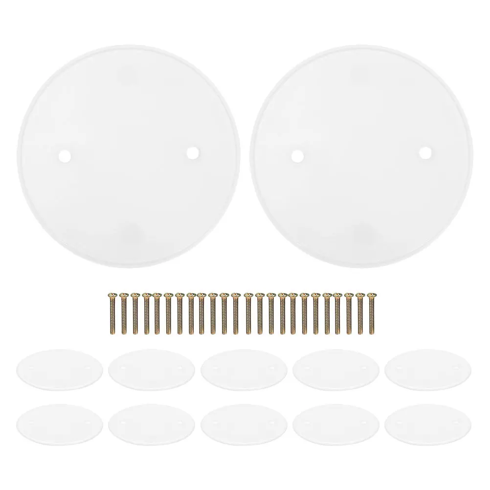 

12Pcs Round Ceiling Blanking Cover Plates 4.32 Inch White Plastic Flat Blank Plates for Home Office Commercial Ceiling Hole
