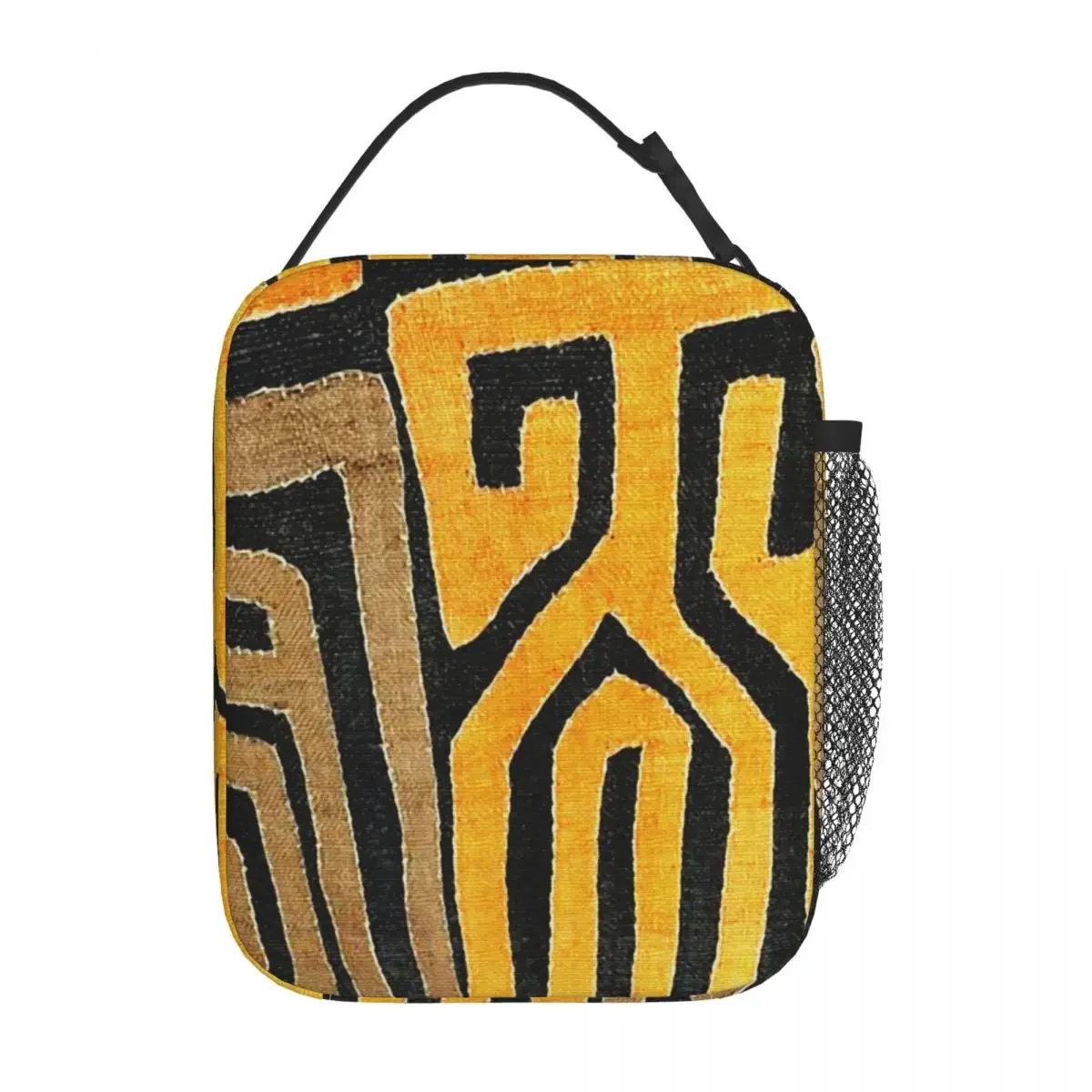 Contemporary African Mud Cloth Insulated Lunch Bags Cooler Bag Reusable Ancient Portable Tote Lunch Box for Men Women School