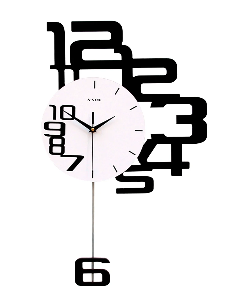 Clock Wall Clock Living Room Table Personality Creative Swing Wall Table Modern Simple Fashion Mute Clock