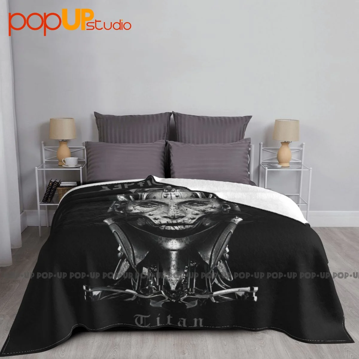 Septicflesh Titan Head Band Logo Blanket Plush For Bed Dust Cover Sofa Dedicated Decorative Sofa