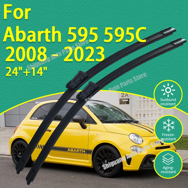 

Силиконовые щетки стеклоочистителя для Abarth 595 595C 2008-2023: Аксессуары для лобового стекла, 2009, 2010, 2011