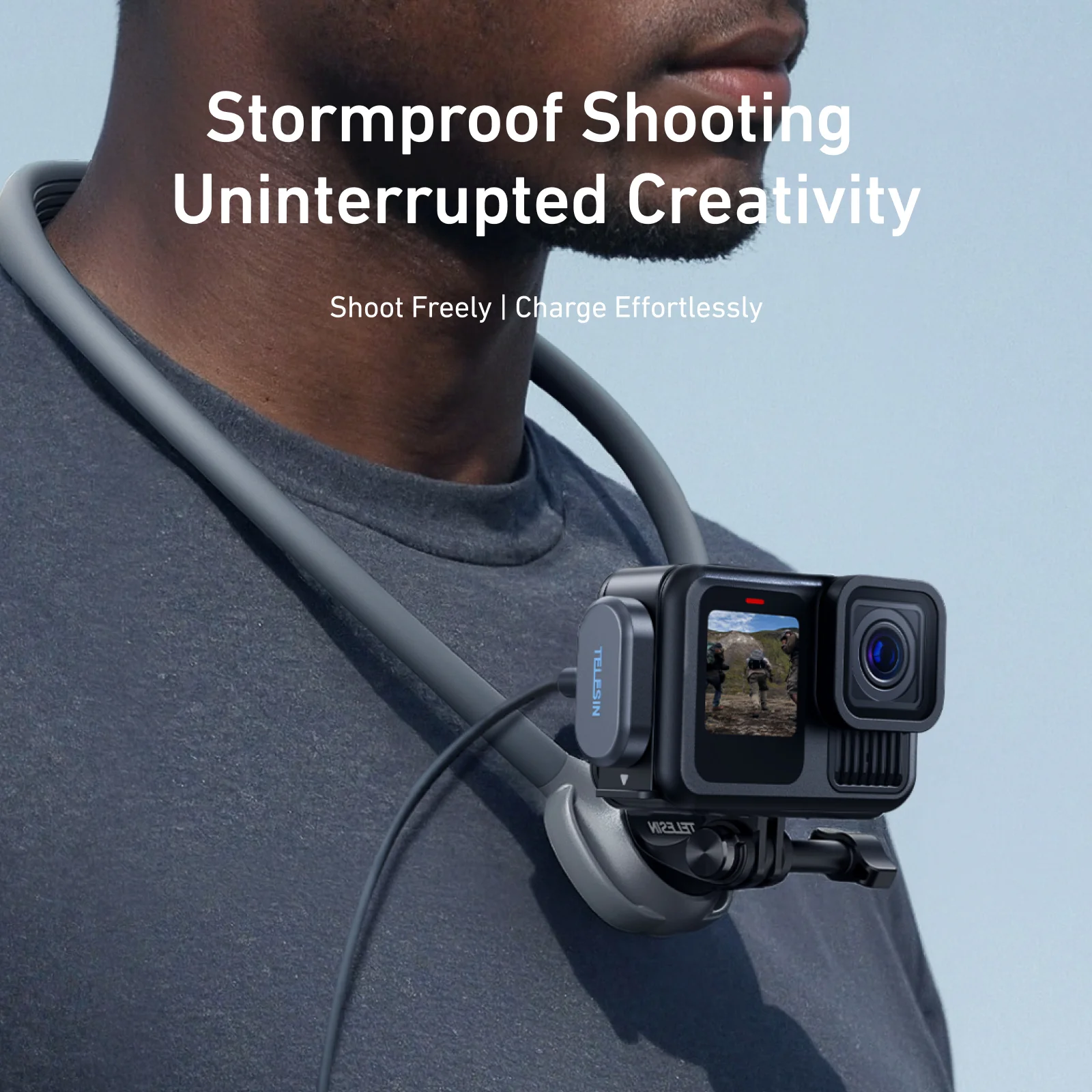 TELESIN Magnetyczny Wodoodporny Zestaw Kabli do Ładowania z Boczną Osłoną do GoPro Hero 9 10 11 12 13 Typ-C Łatwa Demontaż Osłony Portu Ładowania — zdjęcie produktu 5