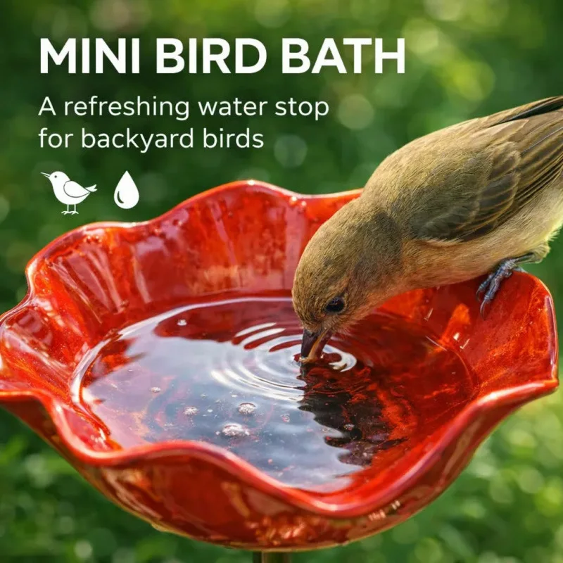 

Bird Feeder, Bird Bath Stand, Portable, Garden Decoration, 3D Printed, Household, Bird Supplies