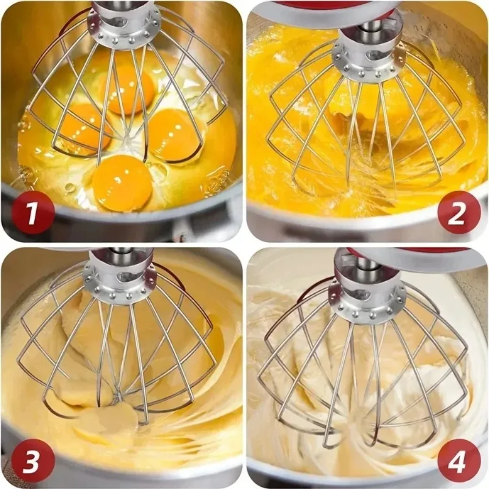 6 Wire Steel Whisk Whip for KitchenAid Artisan Mixer Accessories, Tilt-Head 4.5 & 5 Quart Bowl Compatible with K45WW Model view 5