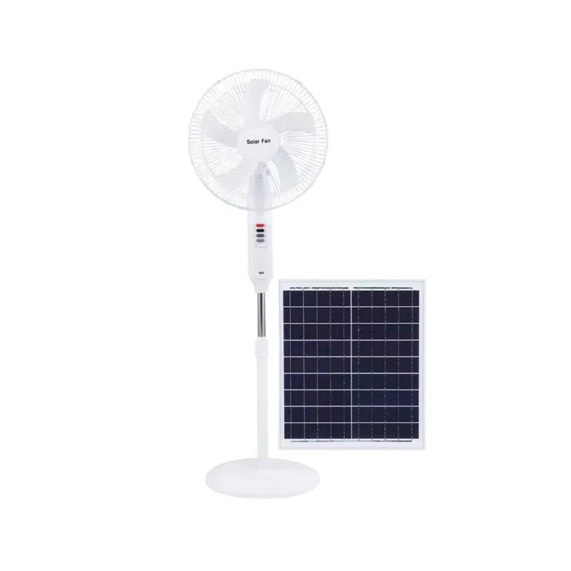 

High Quality 16 Inch Rechargeable Floor Stand Fan 9 Speed Wind Remote Control Four Blades Supports Solar Charging for Home Use