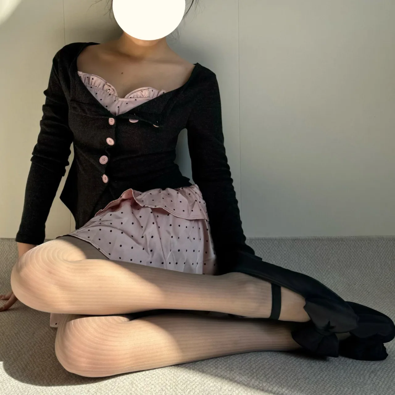 Summer Ultra-Thin Solid Color Vertical Stripes Dark Pattern Women's Pantyhose Fine Lines Hottie Lolita Fashion Versatile Tights