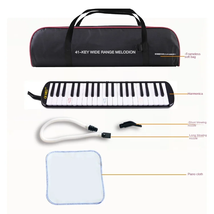 لوحة مفاتيح البيانو الهوائية 41 مفتاح ميلوديكا نطاق صوتي واسع آلات موسيقية ميلوديكا للأطفال والطلاب