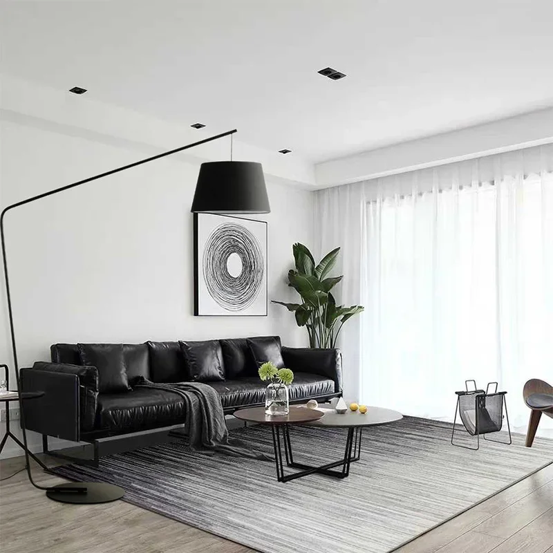 

Modern Standing Lights Nordic Big E27 Floor Lamp Denmark Black Fishing Floor Lamps for Living Room Sofa Corner lamps lanterns