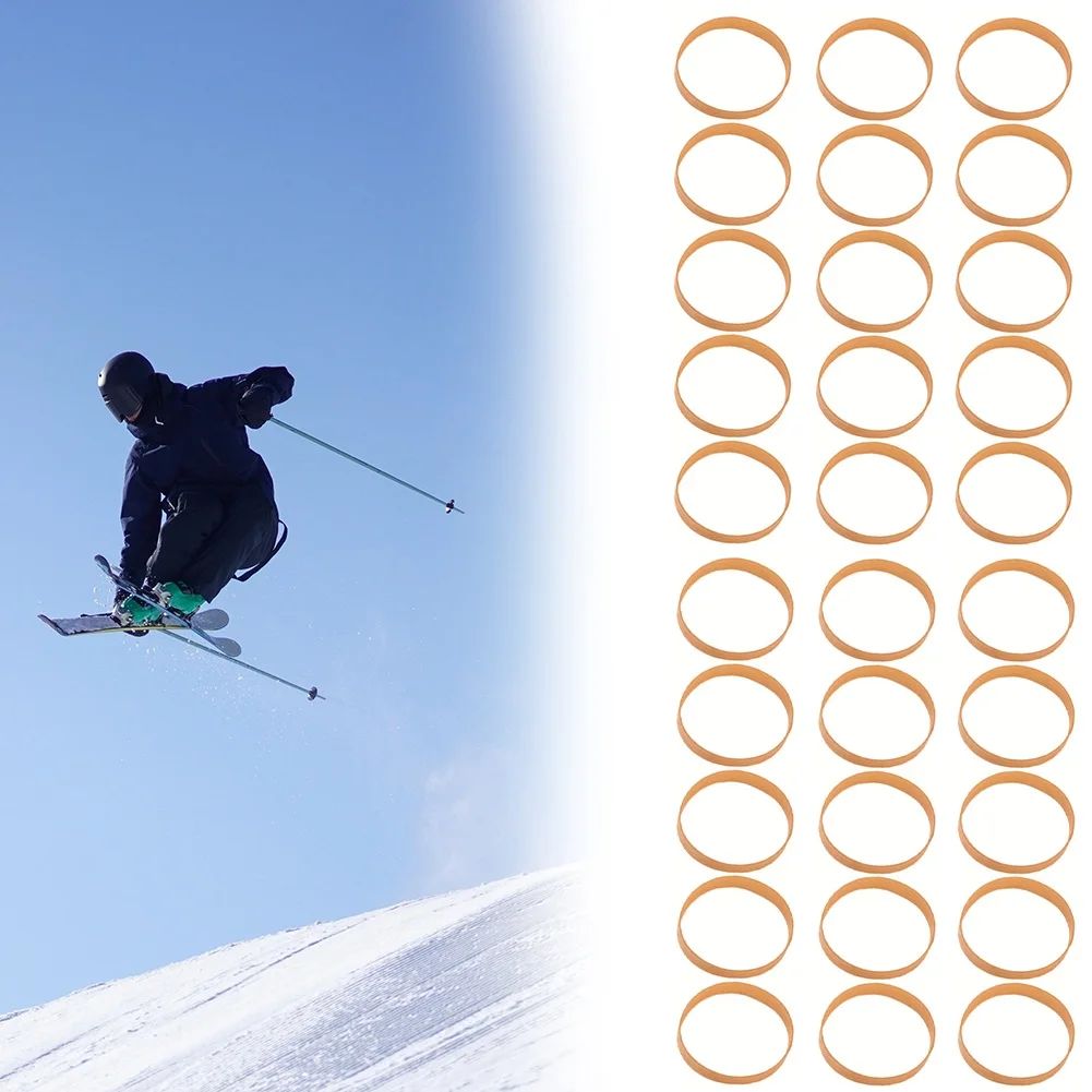 Rubber Binding Straps Ski Brake Retainers For Base Tuning Stretchy Rubber Wrap-around Design Maintenance Accessory