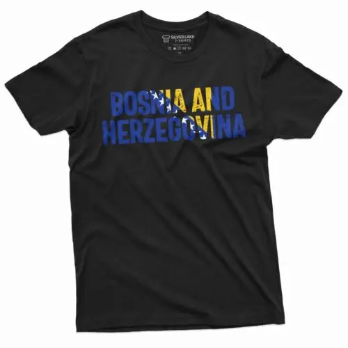 Мужская и женская футболка с надписью «Босния и загадка» Мужская и женская футболка с надписью «Босния и загадка»