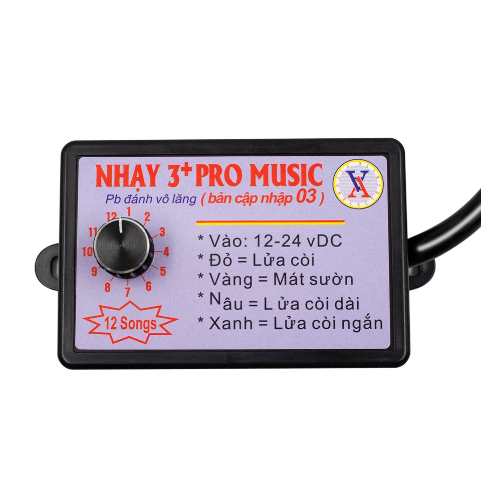 12V-24V 12 Sound Musical Electronic Horn Controller 3+ Pro Horn Speaker Sound Control For Car Truck Marine Boat with Volume Swit