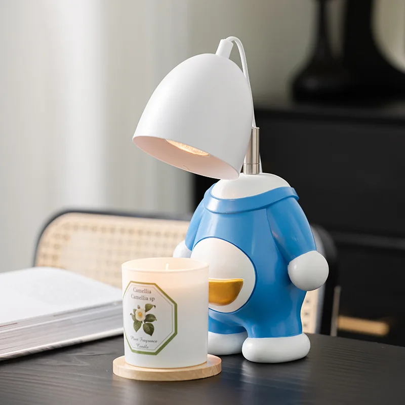 

Cartoon Robot Candle Warm Lamp Holiday Gift Aromatherapy Candle Lamp Bedroom Flameless Fragrance Decoration Night Light