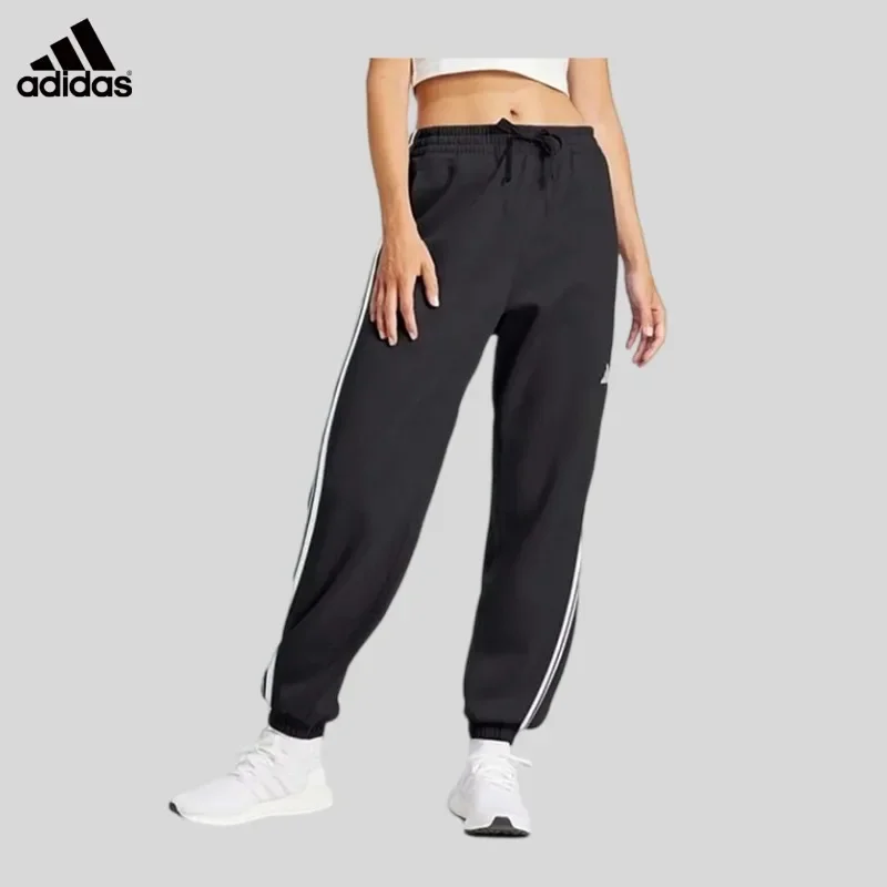 Adidas Quick Dry Woven Elastic High Waist Straight Leg Hidden Pocket Daily TrousersJD5302