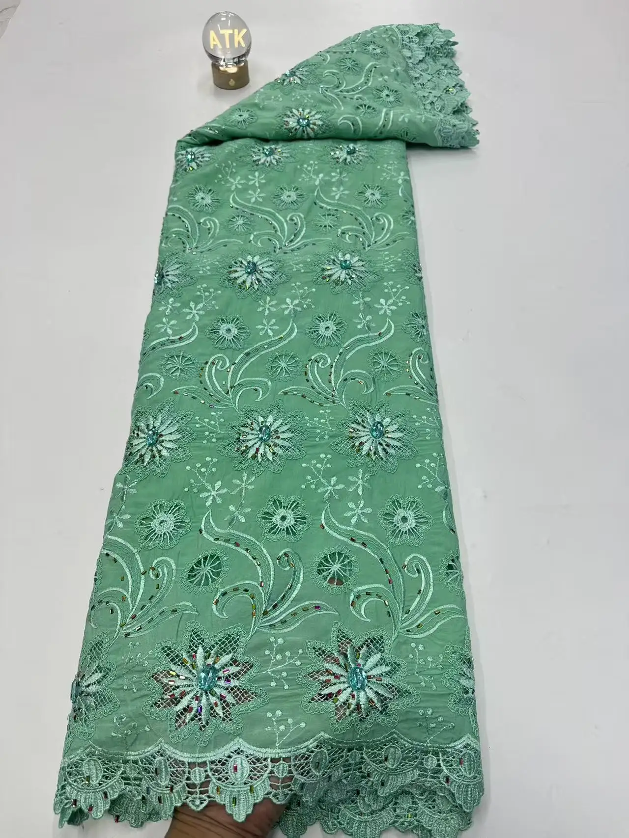 

Шифоновая африканская кружевная ткань 2026 с камнями, тюлевое вечернее платье для женщин, вышивка, французская модная ткань, шитье, 5 ярдов, Hm243-1