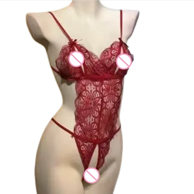 Sexy Lingerie Embroidery Printing Bra Garters Set For Women Mesh See- Through Hollow Out Exotic Sexy Underwear Suit