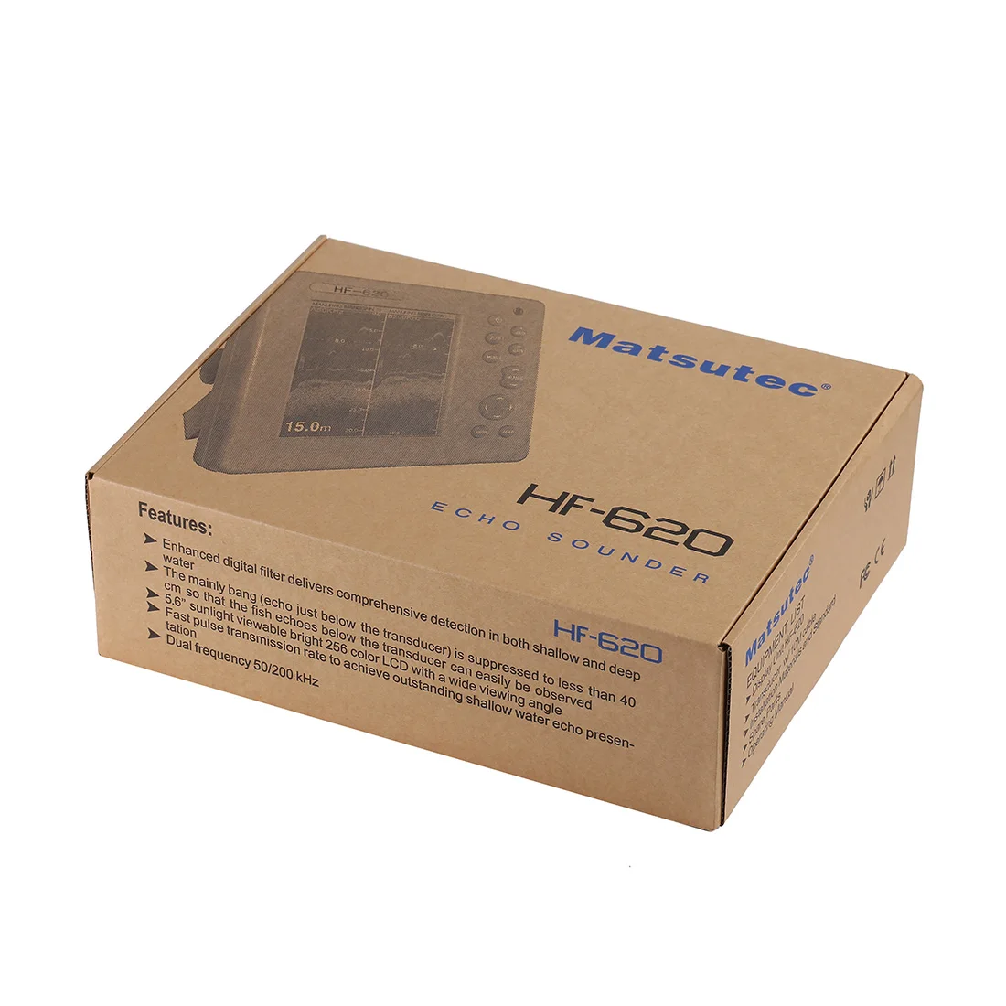 Matsutec HF-620 with transducer Echo Sounder MARINE COLOR ECHO SOUNDER Fishfinder Fish Finder Ultrasound Certified with