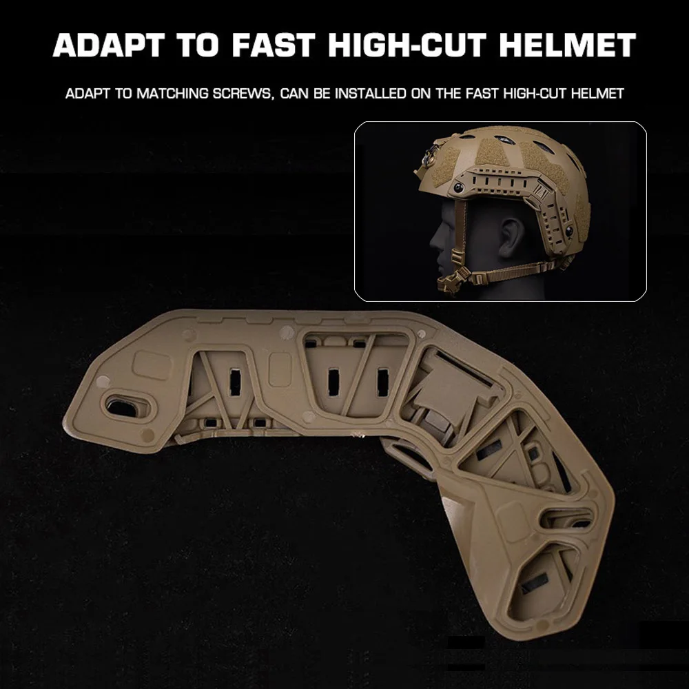 Riel guía lateral casco táctico rápido – Montaje para máscara y airsoft - imagen 5
