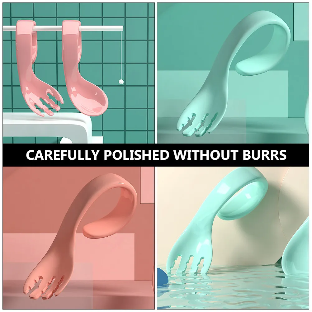 

4Pcs Baby Training Spoon Set Food Grade PP Material Ergonomic Anti-Skid Handle for Toddler Self-Feeding Learning Tableware