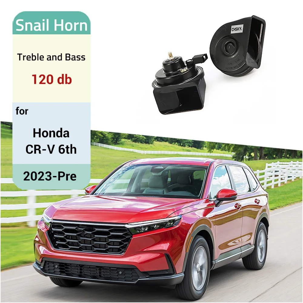 Car Snail Type Horn Accessories Modified Tweeter High Bass Styling For Honda CR-V 6TH 2023 2024 2025